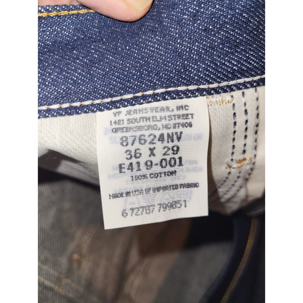 Vintage Rustler Deadstock Jeans Made In USA Raw Denim Bootcut Men 36x29 Heavy... - Picture 4 of 5